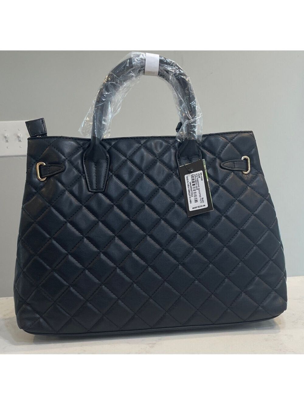 NWT Badgley Mischka Black Quilted purse - Picture 6 of 7